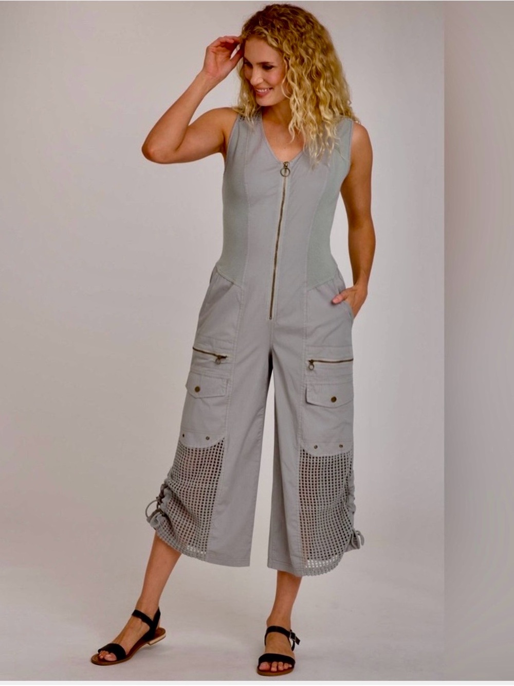 XCVI - Kimeo Sleeveless Jumpsuit in Light Sage Green
